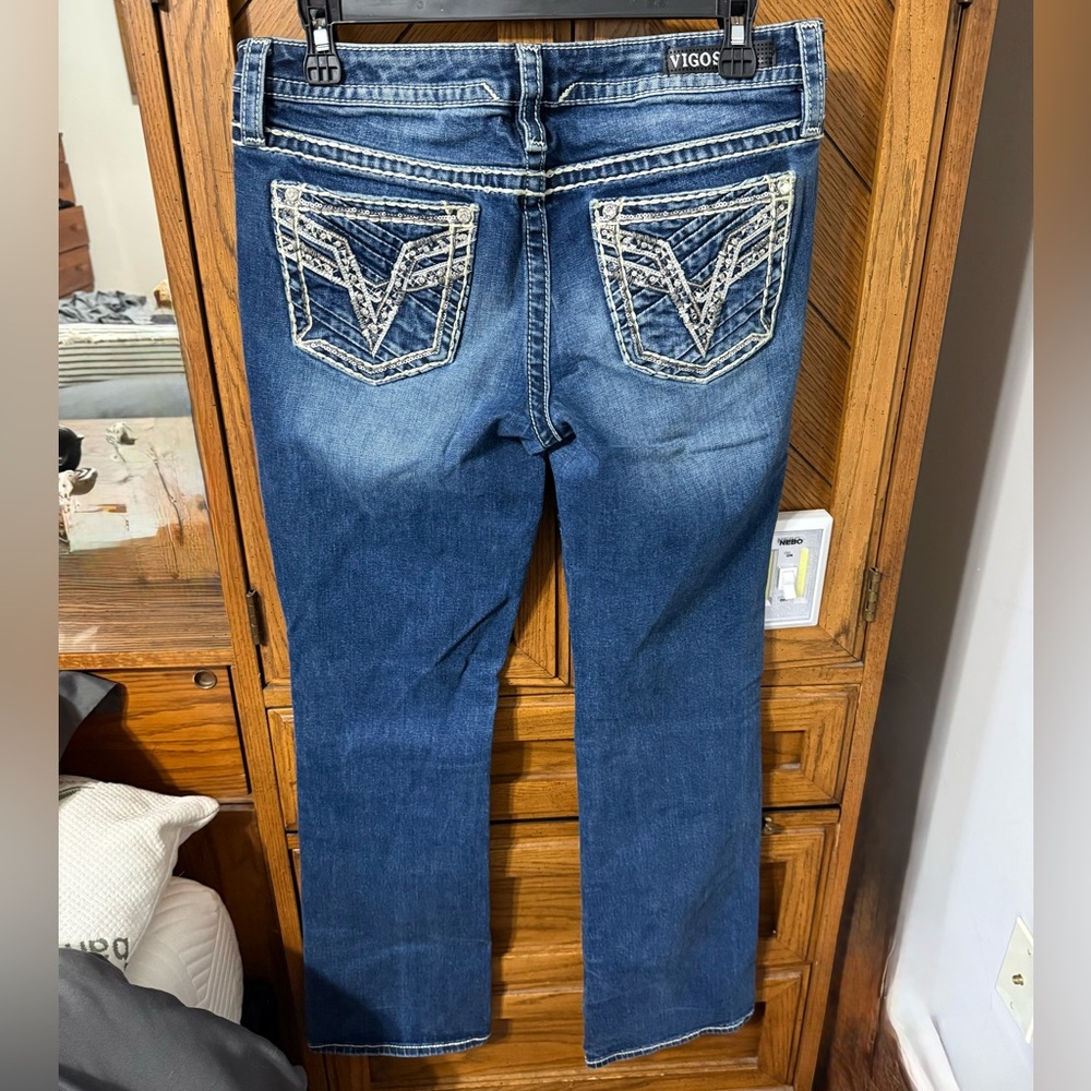 Vigoss Women's Dark Blue Boot Cut Jeans - Picture 2 of 4